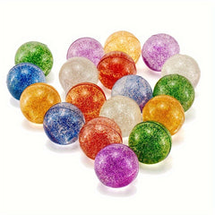 18pcs Glitter Bouncy Balls - Colorful Party Favors Toys Games Prizes