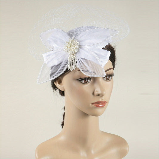 Satin Bowknot Head Piece With Duck Billed Clip Fascinator