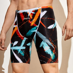 Quick Dry Men's Swim Boxer Briefs for Swimming and Surfing