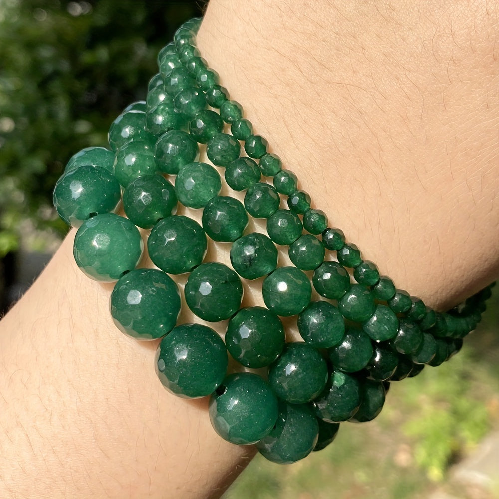 Emeralds Jades Round Loose Beads for Jewelry Making DIY Necklace Bracelet