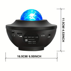 Star Projector Night Light Remote Control Music Speaker Timing Function