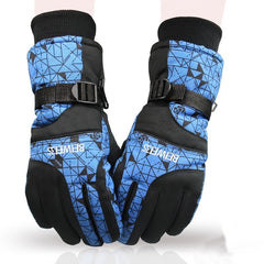 Men's Windproof Thermal Ski Gloves for Outdoor Activities