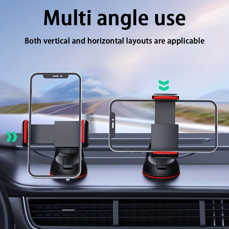 Universal Car Phone Holder, Rotating Suction Cup Bracket