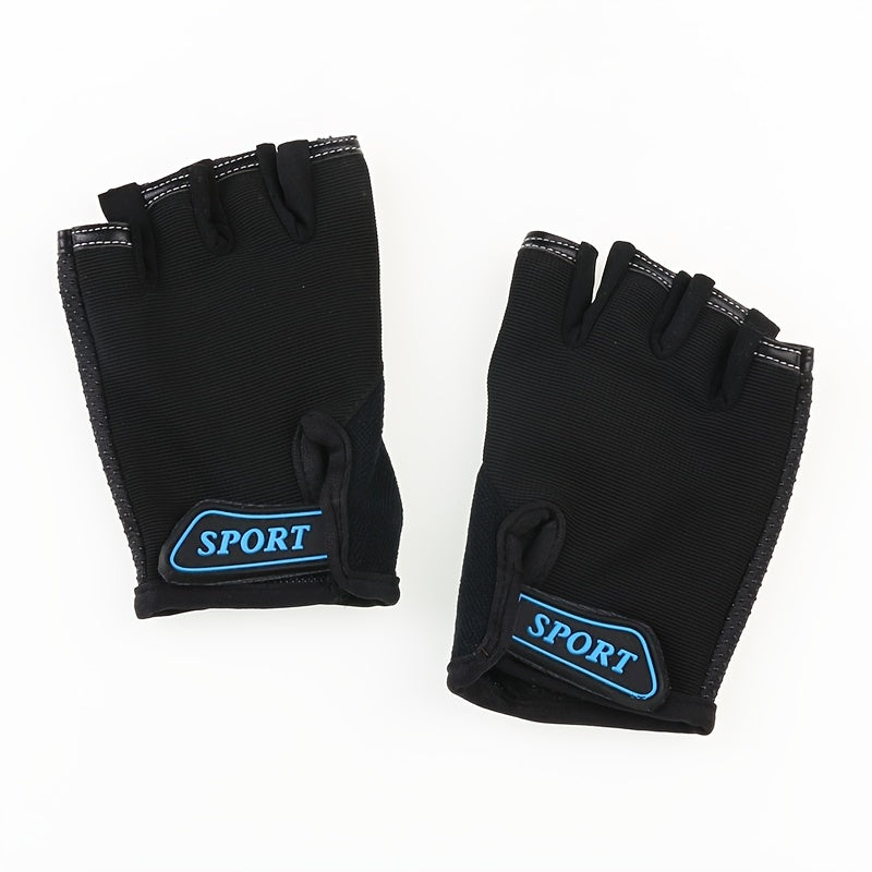 Kids' Half Finger Sports Gloves for Ages 5-12