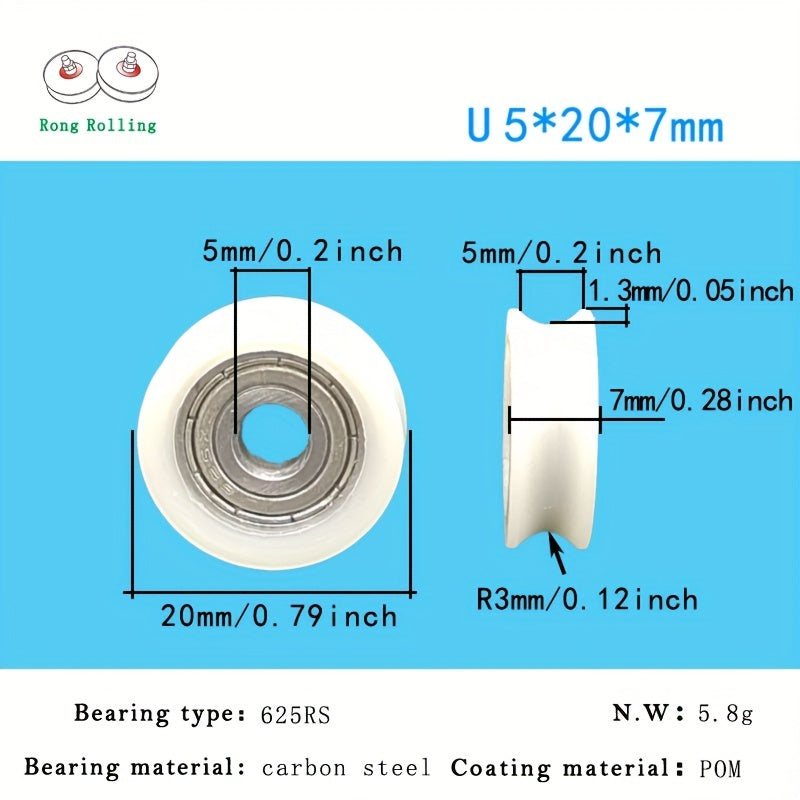 10pcs 625 Plastic Bearing POM Plastic Pulley Roller Door And Window