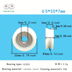 10pcs 625 Plastic Bearing POM Plastic Pulley Roller Door And Window