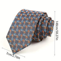 Men's Neckties Striped Floral Necktie Wedding Party