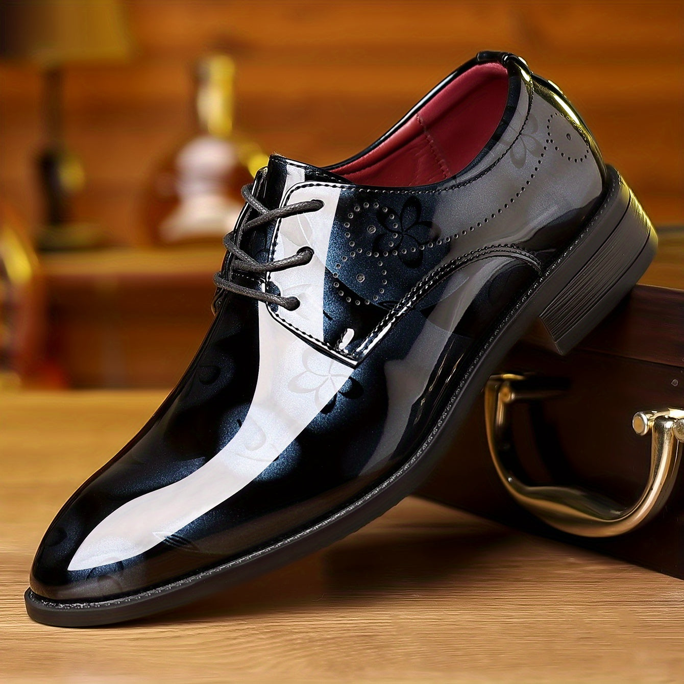 Men's Classic Lace Up Dress Shoes - Smart Casual Outdoor Walking Shoes