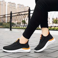 Women's Lace Up Knit Sneakers Breathable Lightweight Sport Shoes