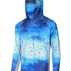 Men's Full Body Pattern Long Sleeve UV Sunscreen Fishing Shirt