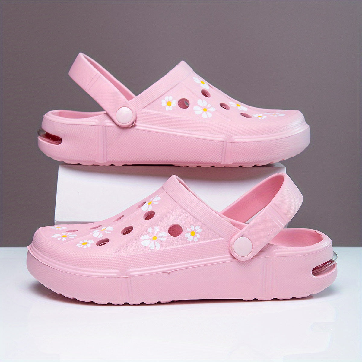 Women's Flower Pattern Summer Clogs Hole Slippers