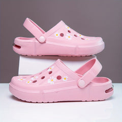 Women's Flower Pattern Summer Clogs Hole Slippers
