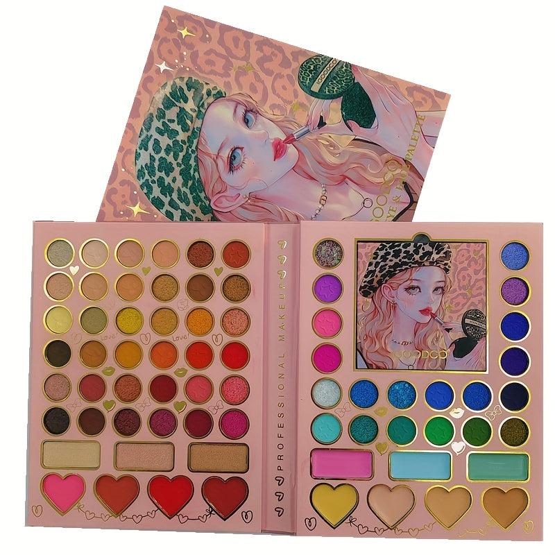 70 Colors Makeup Palette Eyeshadow Blusher Lipstick Leopard Print