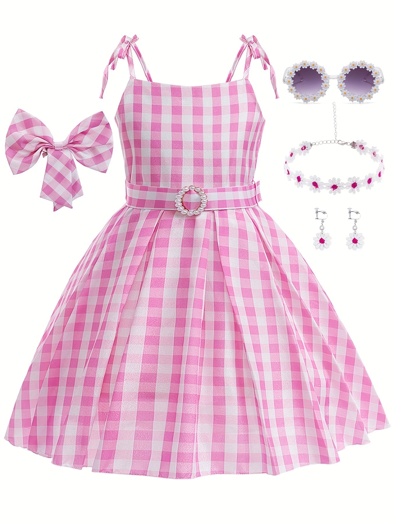 Girl's Plaid A-Line Dress for Cosplay & Dress-Up