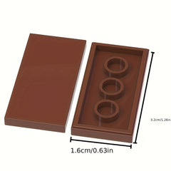 80pcs 2x4 Low Wall Flat Blocks for MOC Building 87079