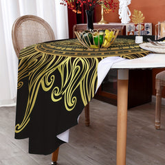Sun God Printed Round Table Cloth Colorful Table Cover