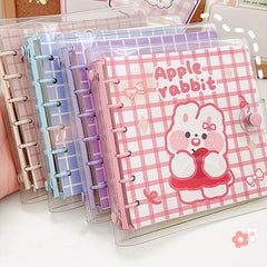 Bear Bunny PVC Cover 6 Ring Loose Leaf Scrapbook Journal