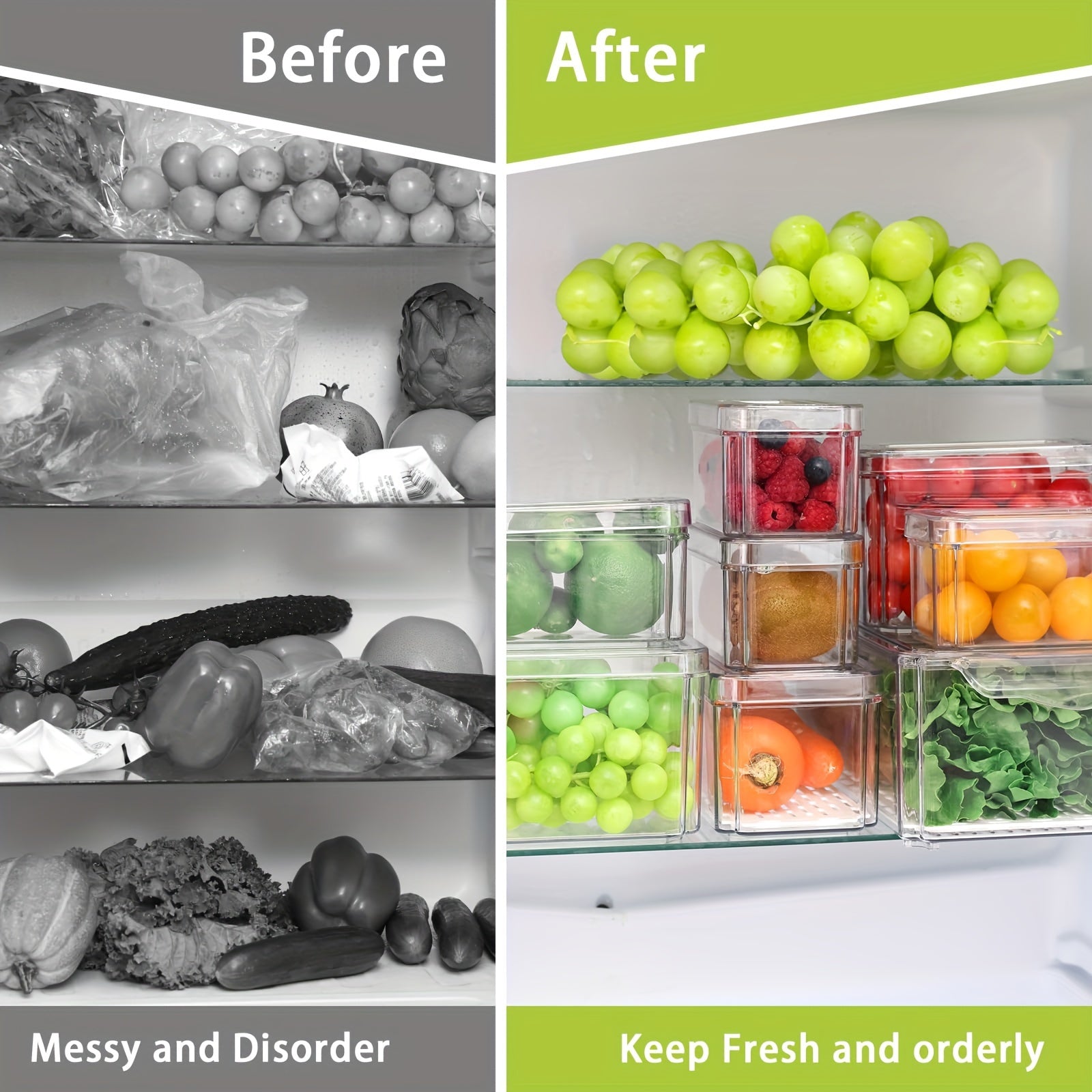 8pcs Mini Refrigerator Storage Boxes Set