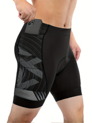 Men's Cycling Shorts With Pocket 3D Padded Mid Stretch Lightweight