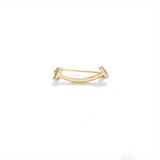 Smile Shape Brooch Pin Shirt Collar Decoration Female