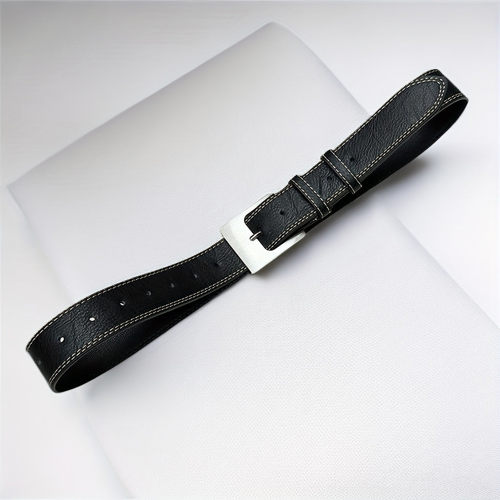 Men's PU Leather Buckle Belt for Outdoor Party Holiday