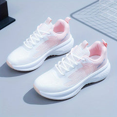 Women's Letter Print Mesh Yoga Running Shoes Breathable