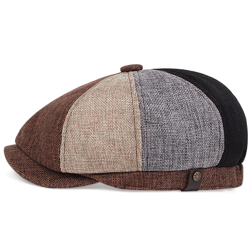 Men's Linen Breathable Newsboy Cap