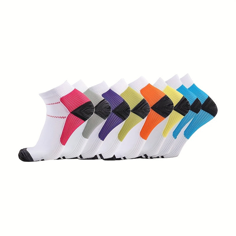 Men's Mid Crew Sport Socks Compression Sweat Absorbing Nylon Breathable Socks