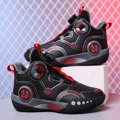 Boy's Rotating Buckle Basketball Shoes