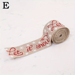 Christmas Burlap Ribbon Polka Dot Tree Decoration Japanese Ribbon