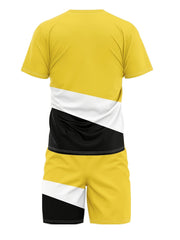 Men's 2Pcs Casual Crew Neck T-shirt & Drawstring Shorts Set