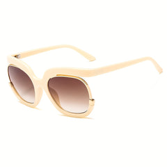 Y2K Large Owl Sunglasses Gradient UV400 Sun Shades Glasses with Case
