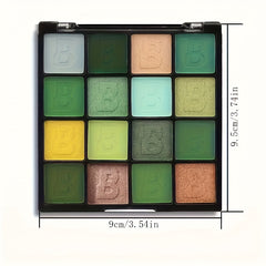 Colorful Eyeshadow Palette Matte Pearly Finish Pink Green Purple Blendable