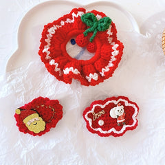 Christmas Knit Hair Ties Hair Clip for Kids