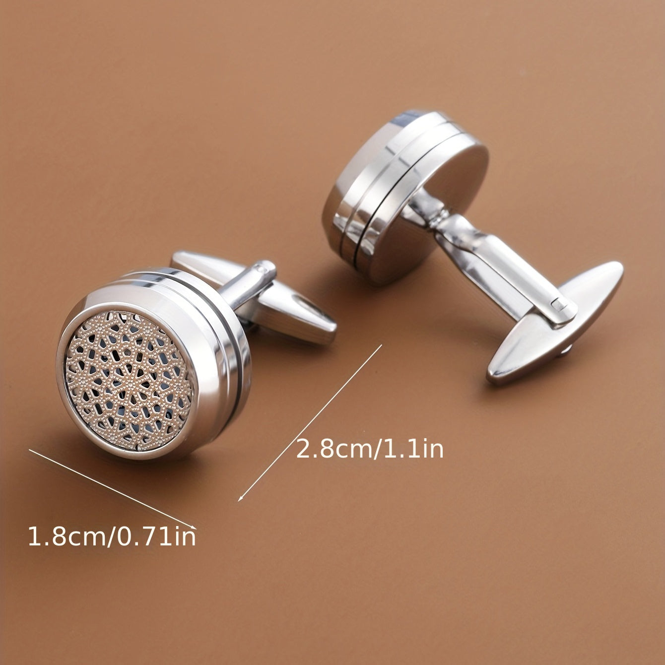 Golden Stainless Steel Cufflinks for Men