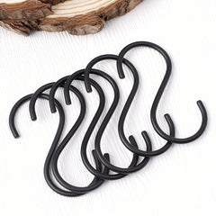 6Pcs S Hooks Heavy Duty Non Slip Metal Hanger Hooks