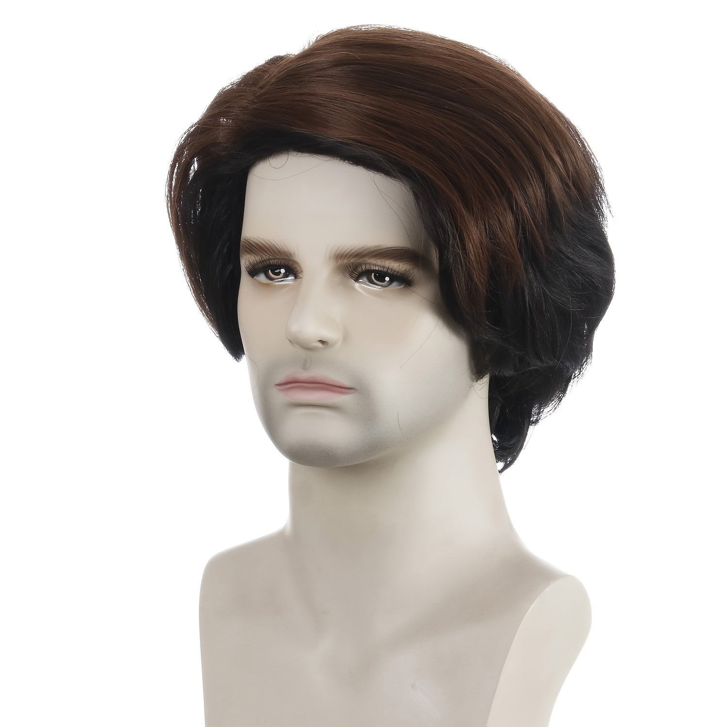 Men's Brown Costume Wig for Daily Wear