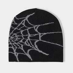 Fashionable Sport Windproof Knit Beanie Hat Spider Web Warm Ski Cold Hat