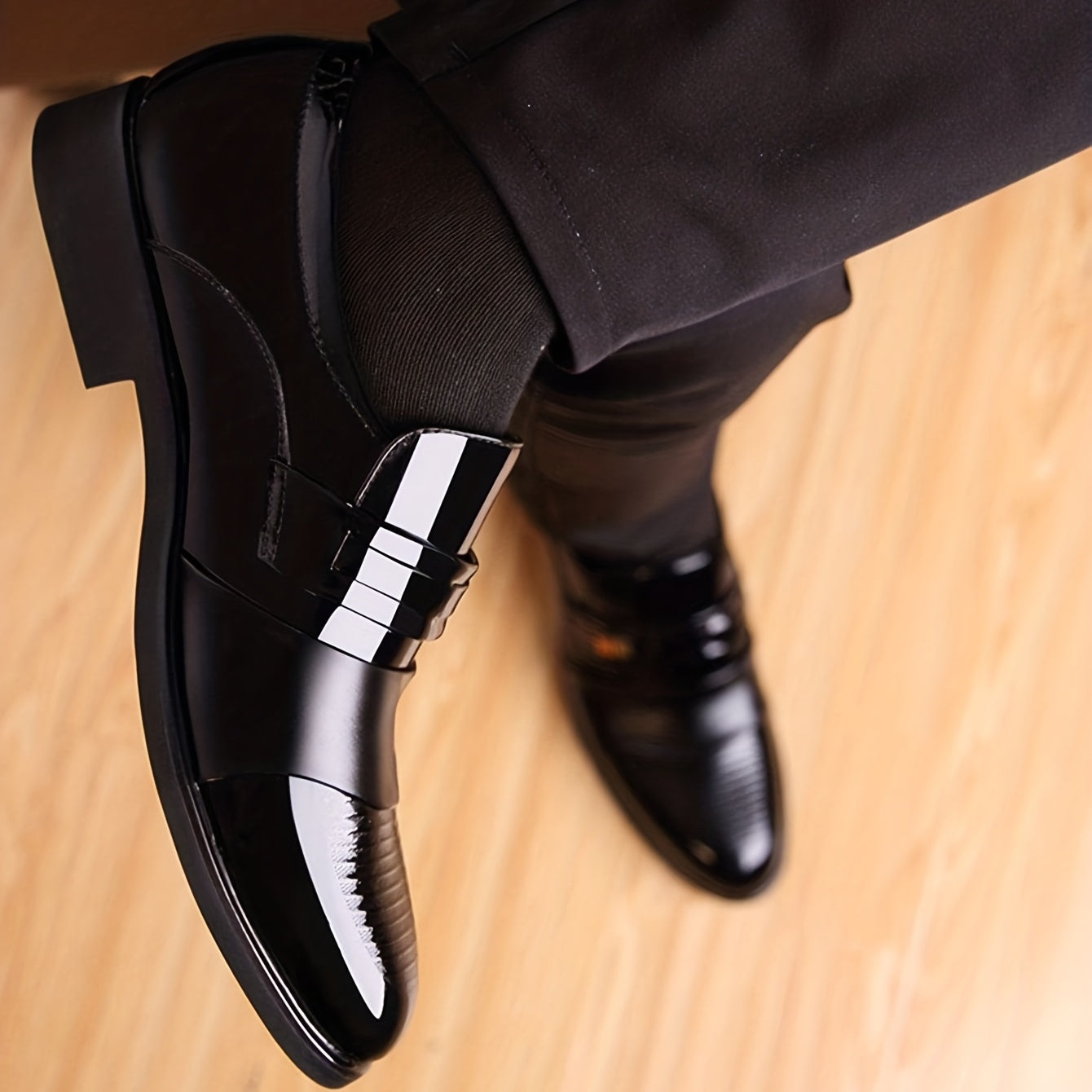 Men's Slip On Formal Shoes Non Slip Smart Casual Shoes For Business