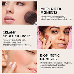 8 Blush Contouring Powder Palette - Waterproof Matte Shimmer Powder