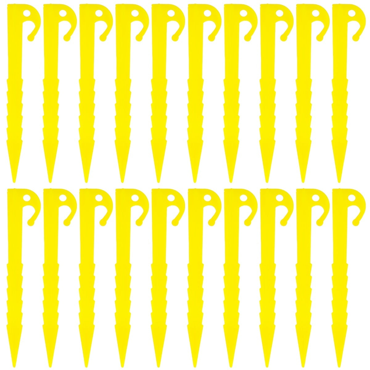 20pcs Heavy Duty Tent Stakes 7 Inch Spiral Pegs with Hooks for Camping