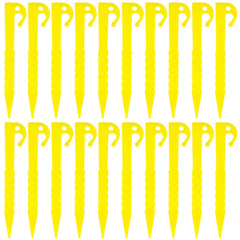 20pcs Heavy Duty Tent Stakes 7 Inch Spiral Pegs with Hooks for Camping