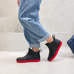 Men Rain Boots Low Top Waterproof Non-Slip Shoes for Outdoor Fishing