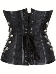 Strapless Corset Tummy Control Lace Up Body Shaper Lingerie