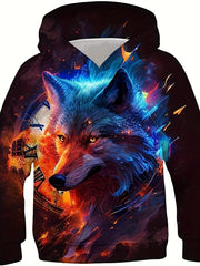 Wolf 3D Print Boys Hoodie Spring Fall Kids Sweatshirt