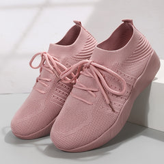 Breathable Lace Up Running Shoes Soft Sole Sneakers