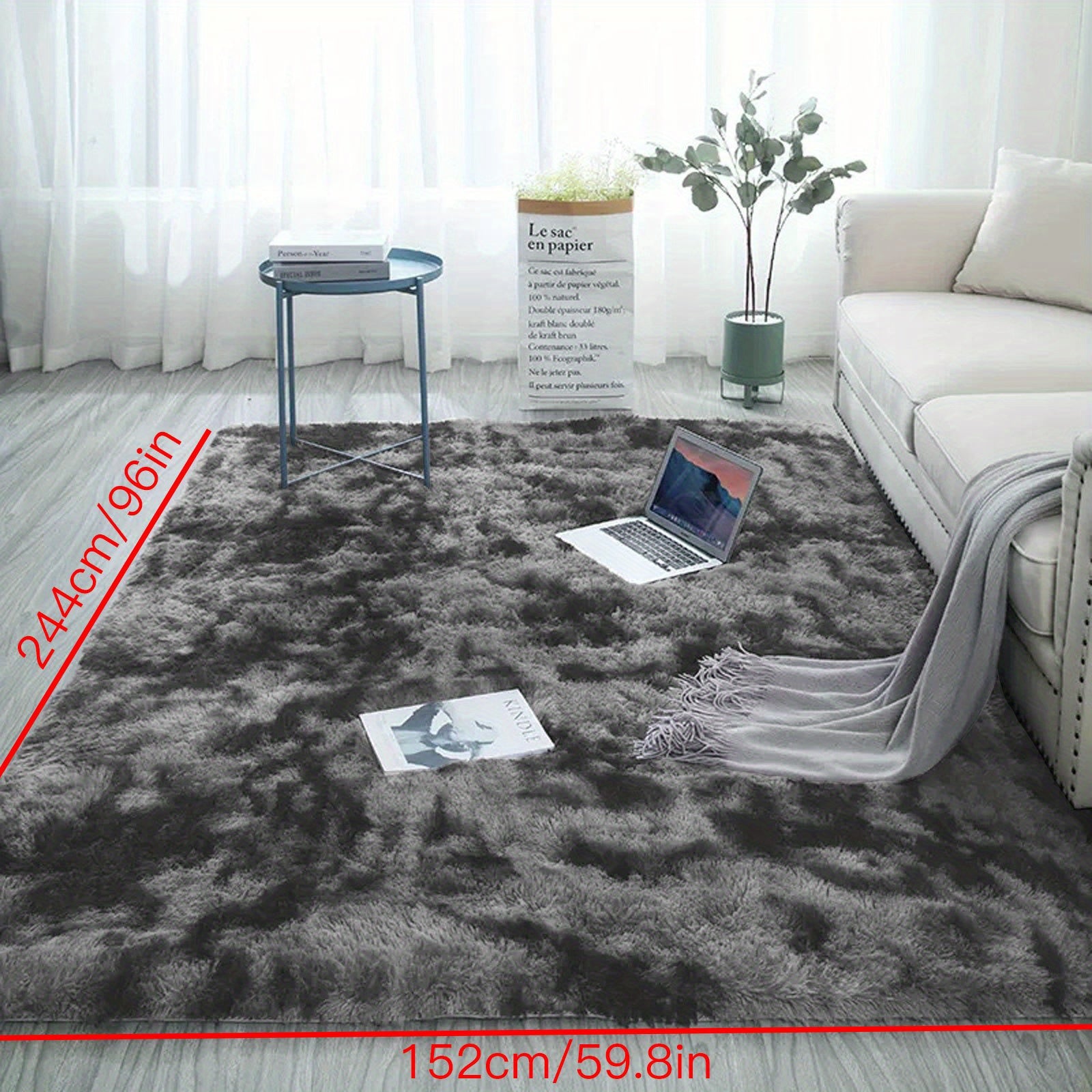 Soft Shaggy Tie Dye Area Rugs for Living Room Bedroom 3'x5'