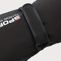Men's Winter Velvet Padded Waterproof Warm Gloves for Outdoor Activities