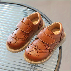 Vintage Solid Loafer Shoes For Boys Breathable Non slip Walking Shoes