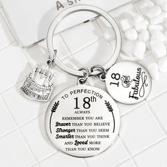 18th Birthday Keychain Stainless Steel Creative Accessory Boys Girls